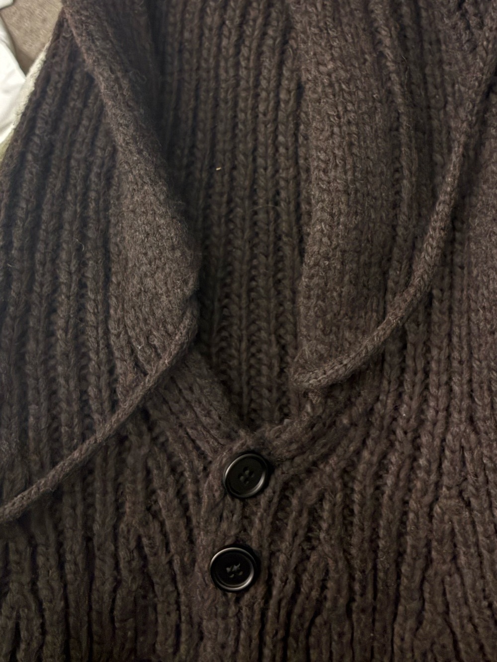 Zara NWT Brown Chunky Ribbed Knit Balaclava Hood Scarf Medium 1758/656 - Picture 2 of 2